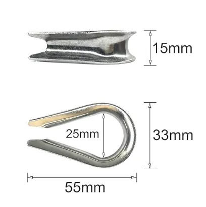12PCS M10 Stainless Steel Thimble for 3/8 Inches Diameter Wire Rope/Cable/High Performance