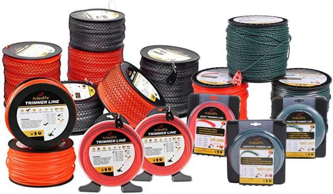 Πρωταθλήτρια στρογγυλή γραμμή κοπής ανθεκτικών χορτοφαγικών χορδών 1lb, 1kg, 2kg, 20lb πακέτο τροχούς 6