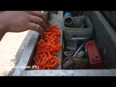 Κίτρινη πλαστική αλυσίδα για ανθεκτικό σε καιρικές συνθήκες εμπόδιο ασφαλείας Προσαρμόσιμη αποδοχή OEM