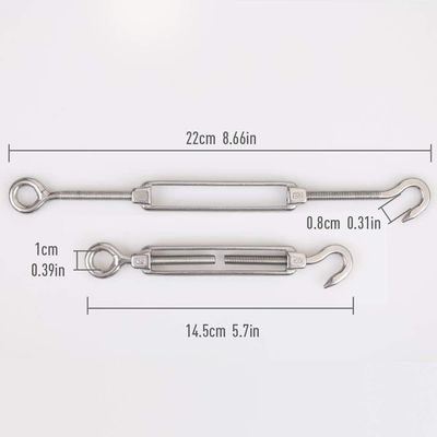 Καλή τιμή. 304 Stainless Steel Wire Rope Eye and Hook Turnbuckle Heavy Duty Hardware Kit για τοποθέτηση σκηνών σε απευθείας σύνδεση