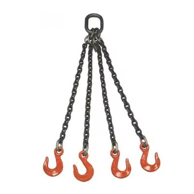 Αγορά 8T1.5M-4 Αλυσίδες G80 Αγκίστρι 4 πόδια 10Mm Lashing Link Ζυγισμένες αλυσίδες για βαριά φορτία online manufacture