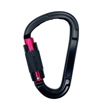 Προσαρμοσμένο αλουμινίου D-σχήμα βίδα Snap Hook Carabiner για αναρρίχηση υψηλή αντοχή 25kn