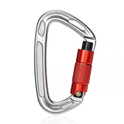 Αγορά Πωλήσεις Αλουμινίου κράμα σκύλος Carabiner Leash με γυαλισμένο ασημένιο D-τύπου Screwgate σχεδιασμό online manufacture