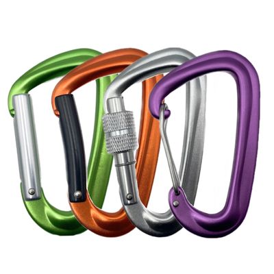 Ακατάλληλο OEM Αλουμινίου βίδα κλειδαριά Carabiner Clip για αναρρίχηση Προσαρμοσμένο φινίρισμα