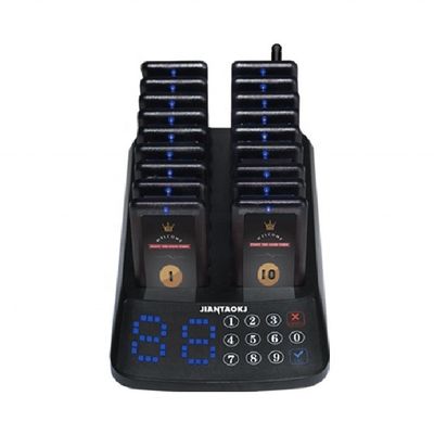 16 Vibrating Coaster Pagers για πελάτες που κάνουν ουρά Wine Red Pager και 300mAh μπαταρία λιθίου