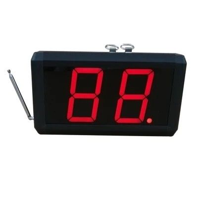 300-500m Range ABS πλαστικό 2-ψήφια οθόνη ασύρματο σύστημα καμπανάκιας με κουμπί ελέγχου