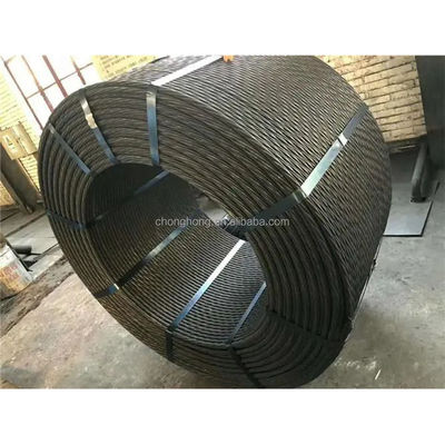 12.7mm SWRH77B SWRH82B Υψηλής τέντωσης προεπιταγμένο σκυρόδεμα συνδεδεμένο PT Strands καλώδια προεπιταγμένα ατσάλινα καλώδια