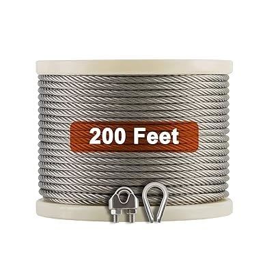 304 Ζυγισμένο από ανοξείδωτο χάλυβα 7X19 6mm Ζυγισμένο αεροπορικό καλώδιο για εφαρμογές φράχτης