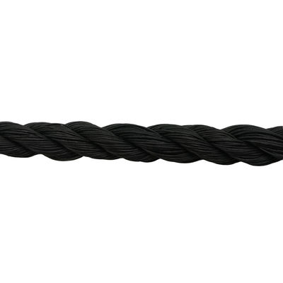 DIN Standard 24mm 3-Strand Black Polyethylene PE σκοινί με PE Steel Grade Απόδοση