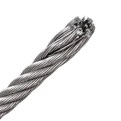 SS304 Προσαρμοσμένα ατσάλινα καλώδια 7X19 2mm Ατσάλινο σύρμα σκοινί ανθεκτικό στην φθορά