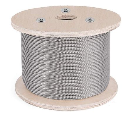 6x12 7FC Ατσάλινο καλώδιο DIN/RR-W-401 Χάλυβα καλώδιο Ατσάλινο σύρμα 6*12 SS304 SS316 Ατσάλινο σχοινί μήκος 1000m/τροχιά
