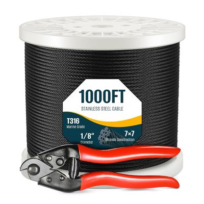 Τυποποιημένο 7x19 1x19 10mm σύρμα σχοινί 304 ανοξείδωτου χάλυβα για σιδηροτροχιά μπαλουστάρα κατάστρωμα