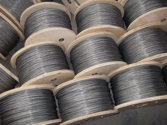 12mm Σιδηροδρομικό καλώδιο σχοινί 6x24 7FC Κατασκευή για την κατασκευή σχοινιών Σύρμα 1000mtrs Ζυγισμένο χάλυβα