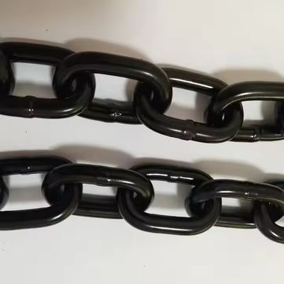 G80 Μαύρη αλυσίδα ανύψωσης 6 mm κατά της σκουριάς Ζυγισμένη αλυσίδα κυλίνδρων 8 mm για ανύψωση