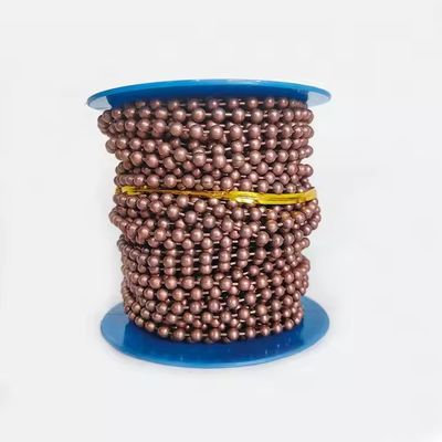 Αλυσίδα τυφλών σφαιρών κυλίνδρων 4.5mm Αλυσίδα σφαιρών κυλίνδρων κυλίνδρων από ανοξείδωτο χάλυβα Αλυσίδα σφαιρών NO.10 Τμήματα τυφλών