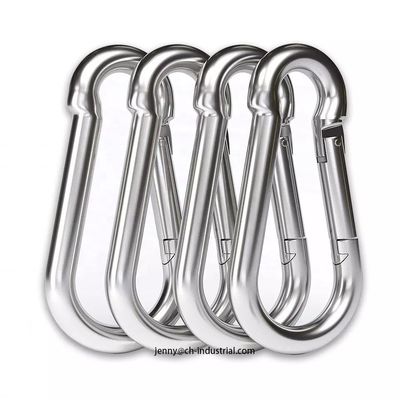Καλή τιμή. 400lbs χωρητικότητα φορτίου Keychain Carabiner Clip από ανοξείδωτο χάλυβα AISI304/316 Τελική ΖΙΝΚ σε απευθείας σύνδεση