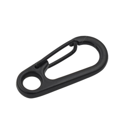 Καλή τιμή. Μαύρο κράμα ψευδαργύρου Mini Carabiner Snap Hook Key Chain Ring Spring για εξοπλισμό εξόρυξης σε απευθείας σύνδεση