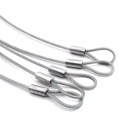 Ατσάλι από ανοξείδωτο χάλυβα 7x7 6x36 Dia 8mm IWRC RHRL σκληρό μαλακό μάτι φινίρισμα μη γαλβανισμένο σύρμα σχοινί