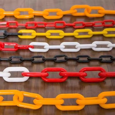 Καλή τιμή. Αλυσίδα φραγμού από πλαστικό PE 6mm για την προειδοποίηση της κυκλοφορίας με υψηλή ορατότητα για την οδική ασφάλεια και προσαρμόσιμο μέγεθος σε απευθείας σύνδεση