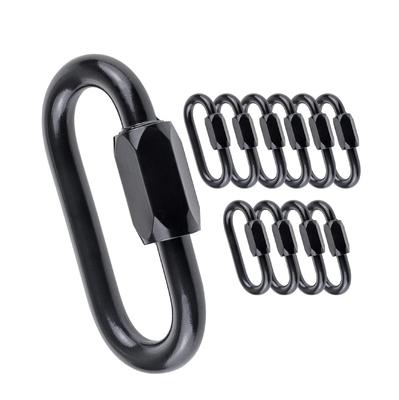 Καλή τιμή. Μαύρη αλυσίδα συνδετήρα Rigging Hardware Carabiner Quick Link σε απευθείας σύνδεση